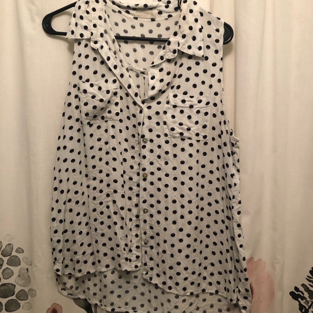Polka dot button down!